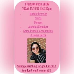 POSH SHOW TODAY 11/15 @ 2:30pm